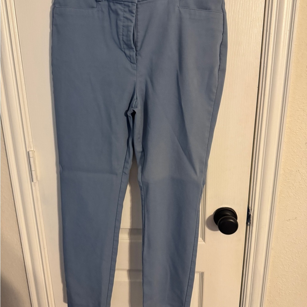 LOFT Light Blue Stretch Ankle Pants